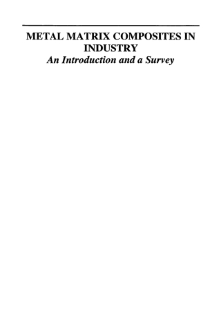 Omslagafbeelding: Metal Matrix Composites in Industry 9781402075216