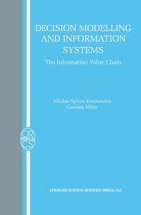 Omslagafbeelding: Decision Modelling and Information Systems 9781461351108