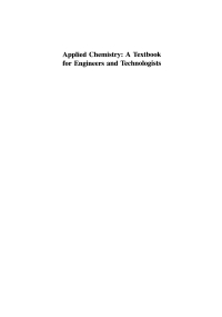 Cover image: Applied Chemistry: A Textbook for Engineers and Technologists 9780306465536