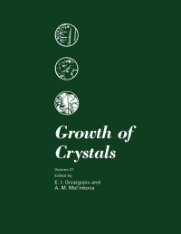 Titelbild: Growth of Crystals 1st edition 9780306181214