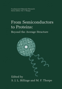 Imagen de portada: From Semiconductors to Proteins: Beyond the Average Structure 1st edition 9780306472398