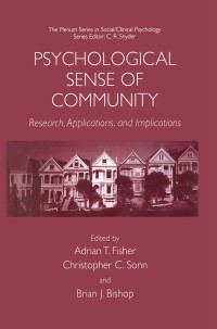 Imagen de portada: Psychological Sense of Community 1st edition 9780306472817