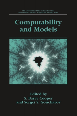 Cover image: Computability and Models 1st edition 9780306474002