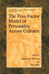 Cover image: The Five-Factor Model of Personality Across Cultures 1st edition 9780306473548