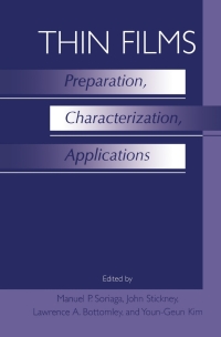 Cover image: Thin Films: Preparation, Characterization, Applications 1st edition 9780306473357