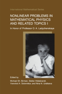 Immagine di copertina: Nonlinear Problems in Mathematical Physics and Related Topics I 1st edition 9780306473333