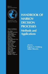Titelbild: Handbook of Markov Decision Processes 1st edition 9780792374596