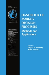 Immagine di copertina: Handbook of Markov Decision Processes 1st edition 9780792374596