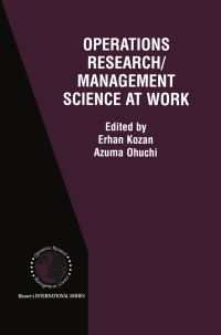 Cover image: Operations Research/Management Science at Work 1st edition 9780792375883