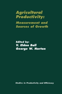 Cover image: Agricultural Productivity 1st edition 9780792376224