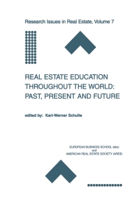 Titelbild: Real Estate Education Throughout the World: Past, Present and Future 9780792375531