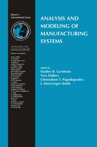 Imagen de portada: Analysis and Modeling of Manufacturing Systems 1st edition 9781461353546