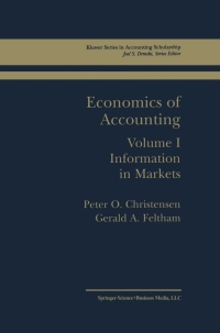 Titelbild: Economics of Accounting 9781402072291