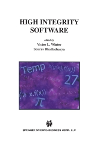 Imagen de portada: High Integrity Software 1st edition 9780792379492