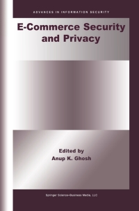 Immagine di copertina: E-Commerce Security and Privacy 1st edition 9780792373995