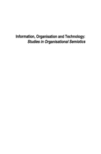 Cover image: Information, Organisation and Technology 1st edition 9780792372585
