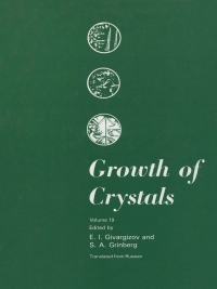 Imagen de portada: Growth of Crystals 9780306181191