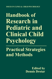 Titelbild: Handbook of Research in Pediatric and Clinical Child Psychology 1st edition 9780306462290