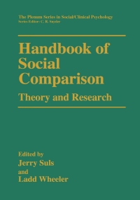 Cover image: Handbook of Social Comparison 1st edition 9780306463419
