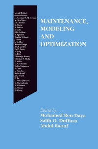 Titelbild: Maintenance, Modeling and Optimization 1st edition 9781461543299