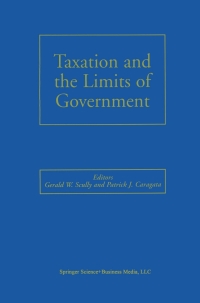 表紙画像: Taxation and the Limits of Government 1st edition 9780792377351