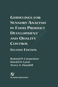 Cover image: Guidelines for Sensory Analysis in Food Product Development and Quality Control 2nd edition 9780834216426