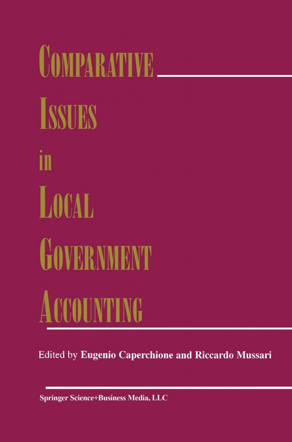 Comparative Issues in Local Government Accounting 1st Edition