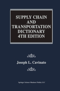 Titelbild: Supply Chain and Transportation Dictionary 4th edition 9780792384441