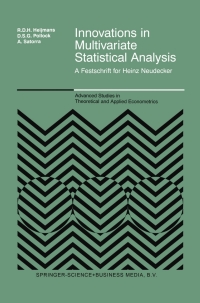 Omslagafbeelding: Innovations in Multivariate Statistical Analysis 1st edition 9780792386360