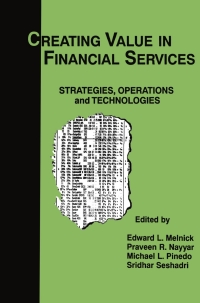 Cover image: Creating Value in Financial Services 1st edition 9780792385721