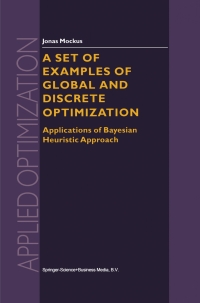 Cover image: A Set of Examples of Global and Discrete Optimization 9781461371144