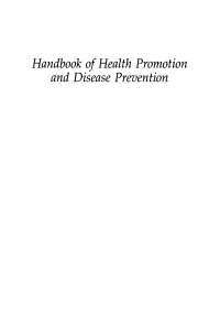Cover image: Handbook of Health Promotion and Disease Prevention 1st edition 9781461371694