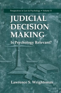 Cover image: Judicial Decision Making 9780306461545
