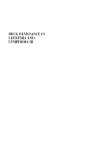 Cover image: Drug Resistance in Leukemia and Lymphoma III 1st edition 9780306460555