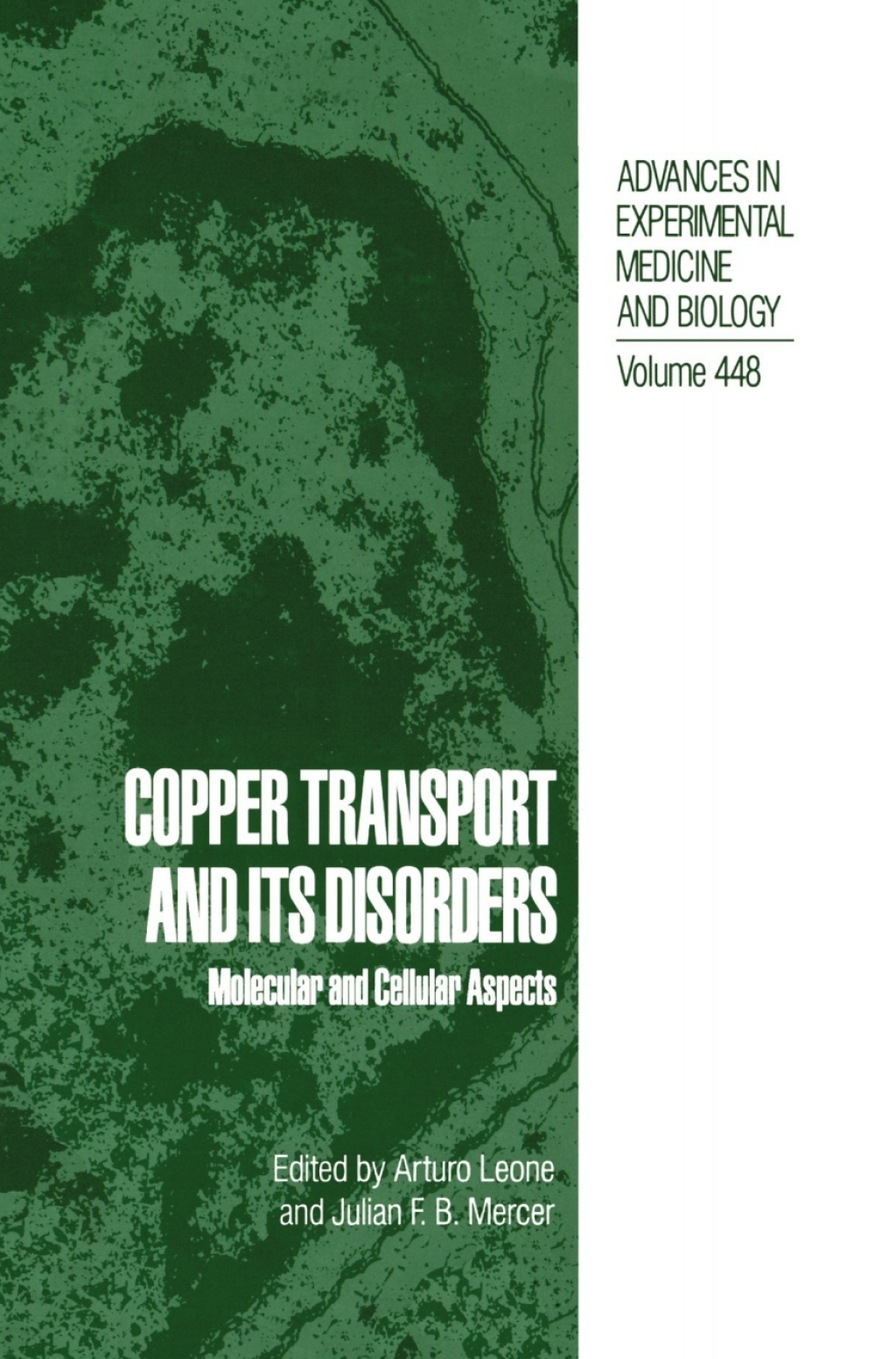 Copper Transport and Its Disorders Molecular and Cellular Aspects 1st Edition