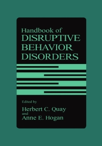 Imagen de portada: Handbook of Disruptive Behavior Disorders 1st edition 9780306459740