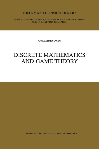 Cover image: Discrete Mathematics and Game Theory 9780792385110