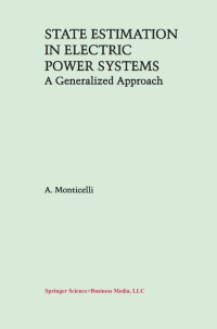 Cover image: State Estimation in Electric Power Systems 9780792385196