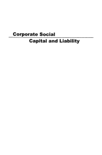 表紙画像: Corporate Social Capital and Liability 1st edition 9780792385011