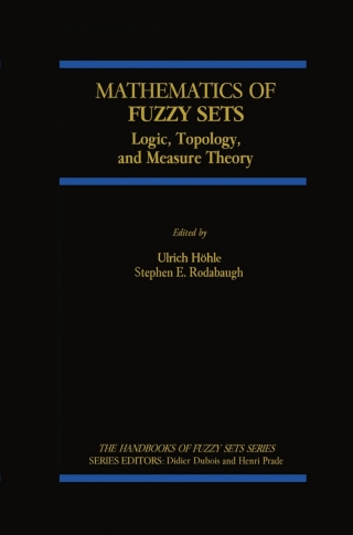 Imagen de portada: Mathematics of Fuzzy Sets 9780792383888