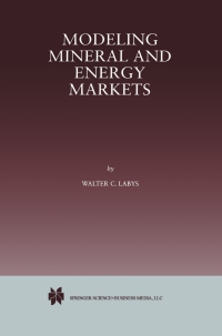 Imagen de portada: Modeling Mineral and Energy Markets 9780792383727