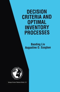 Cover image: Decision Criteria and Optimal Inventory Processes 9781461373452