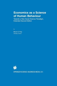 Cover image: Economics as a Science of Human Behaviour 2nd edition 9780792384342