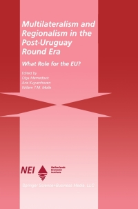 Titelbild: Multilateralism and Regionalism in the Post-Uruguay Round Era 9780792386216