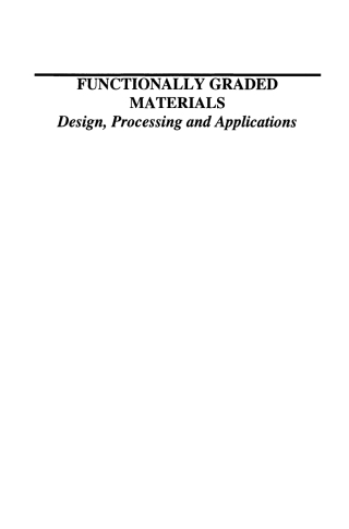 صورة الغلاف: Functionally Graded Materials 1st edition 9780412607608