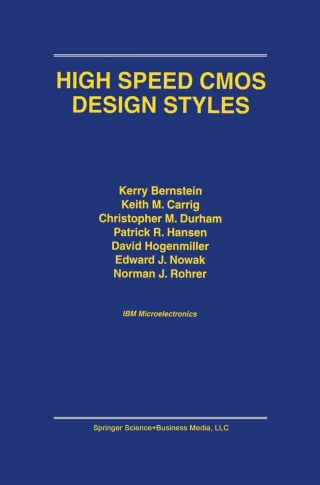 Cover image: High Speed CMOS Design Styles 9780792382201