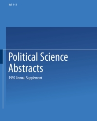 Cover image: Political Science Abstracts 9780306690426