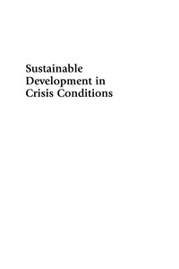 صورة الغلاف: Sustainable Development in Crisis Conditions 9780742531321