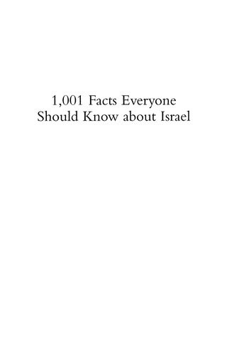 Titelbild: 1001 Facts Everyone Should Know about Israel 9780742543577