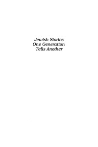 Cover image: Jewish Stories One Generation Tells Another 9780876689677